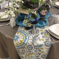 Vinyl Table Linen with a Decorative Runner