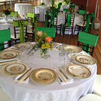 Use chair sashes to add a little color